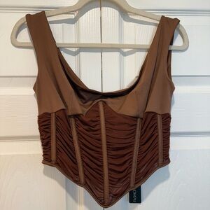 Fashion Nova Chocolate Corset Top